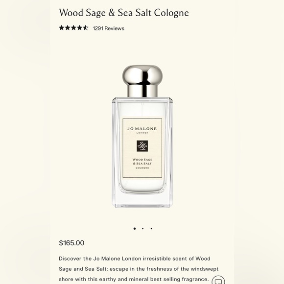 (Final Price) Jo Malone Wood Sage & Sea Salt cologne- 3.4 fl oz. 100ml - Picture 2 of 10